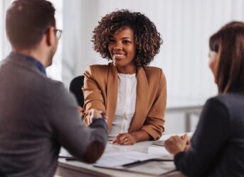 business people shaking hands